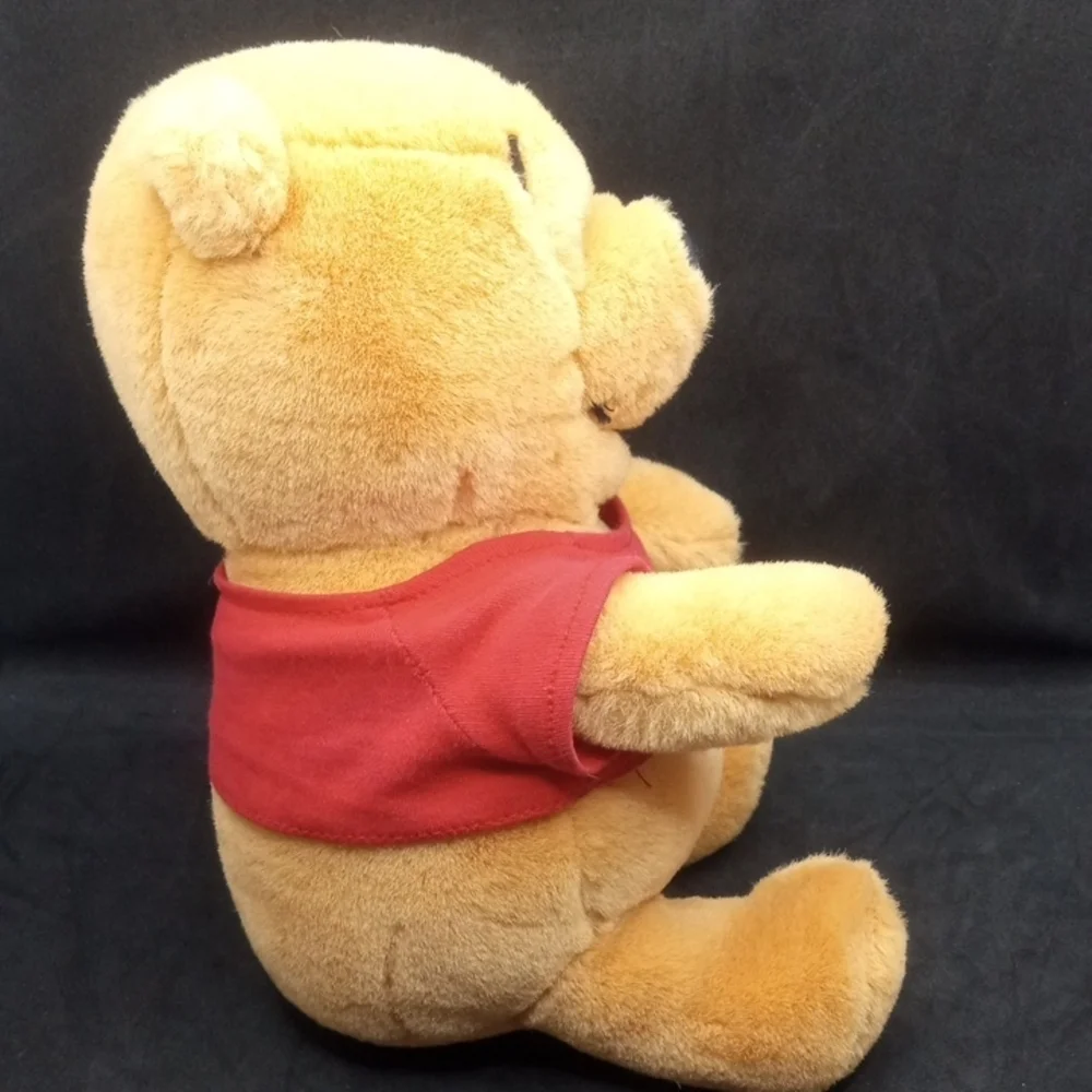 Vintage Walt Disney Company Plush Winnie the Pooh in Red Shirt Stuffed Animal